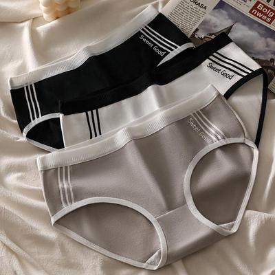 Mutandine Sportive Sexy a Vita Media da Donna con Cavallo a Doppio Strato