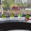 4pcs Cute Transparent Cactus Design Car Center Console Ornaments, Car Dashboard Decoration Home Decoration  Fake Plants