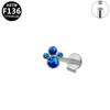 Titanium G23 Internal Thread T-shaped Lip & Ear Cartilage Stud