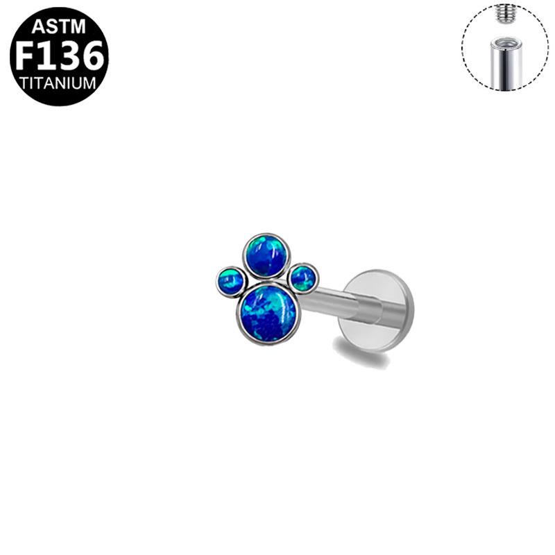 Titanium G23 Internal Thread T-shaped Lip & Ear Cartilage Stud