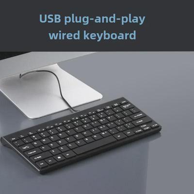 Chocolate Slim USB Mini-Kabeltastatur für Büro/PC