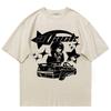 Oversized TShirt Unisex Y2k Tops Cotton  Print Car Summer Harajuku Streetwear Graphic Short Sleeve Tee Vintage Aesthetic Clothing