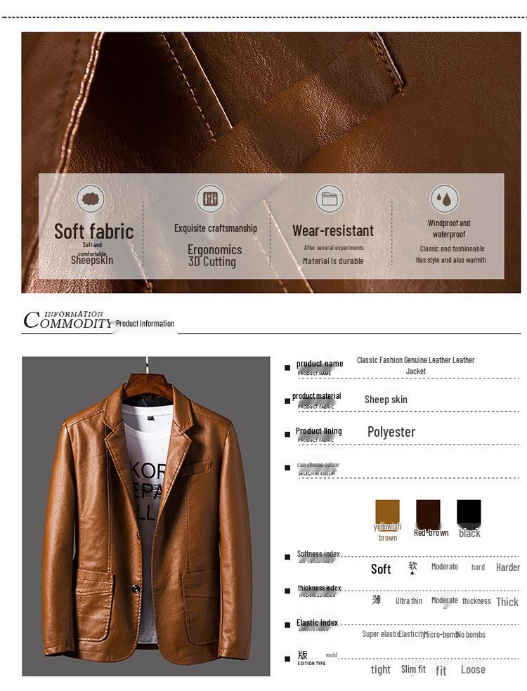 2019 Men's PU Leather Jacket: Warm, Casual, Fashionable Spring/Autumn Wear