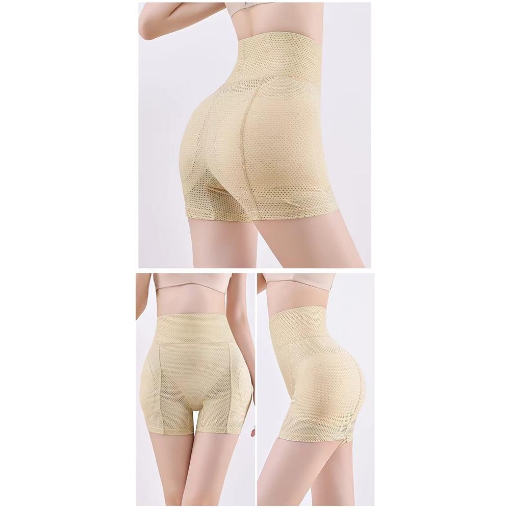 Women's High Waisted Butt Lifter Shorts, Removable Pad Tummy Control Shapewear, Breathable Seamless Hip Enhancer Underwear
