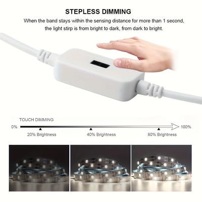 Светодиодная лента USB DC 5V Умный диммер Управление жестами Переключатель 60 светодиодов/м Подсветка Светодиодная лента Лампа для ТВ Украшение комнаты
