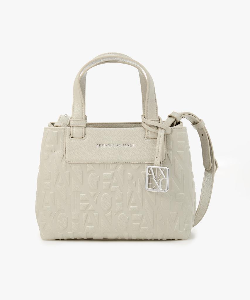 Armani Exchange Women'S All-Over Logo Small Tote Bag _Warm Gray_A426170510