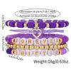 """WWJD"" Buchstaben Polymer Clay Perlen Armband Set": Europäischer/Amerikanischer Stil, 10er-Set Dankbarkeits-Glaubensarmbänder.