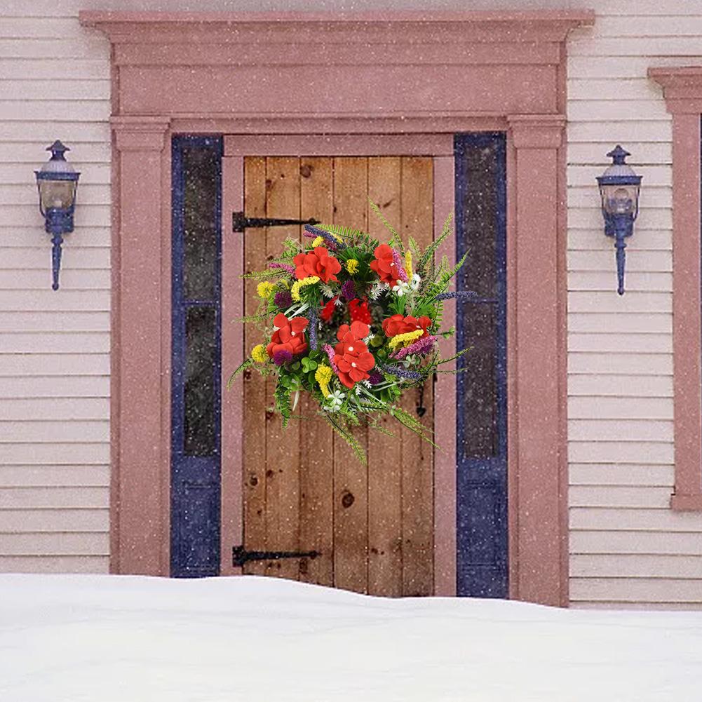 Věnec Green Leaf Flower Dekorace věnce Plast