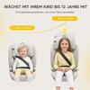 i-Size R129 child car seat for 3.5 to 12 years (100-150 cm), with adjustable backrest, headrest, side impact protection, Isofix booster seat