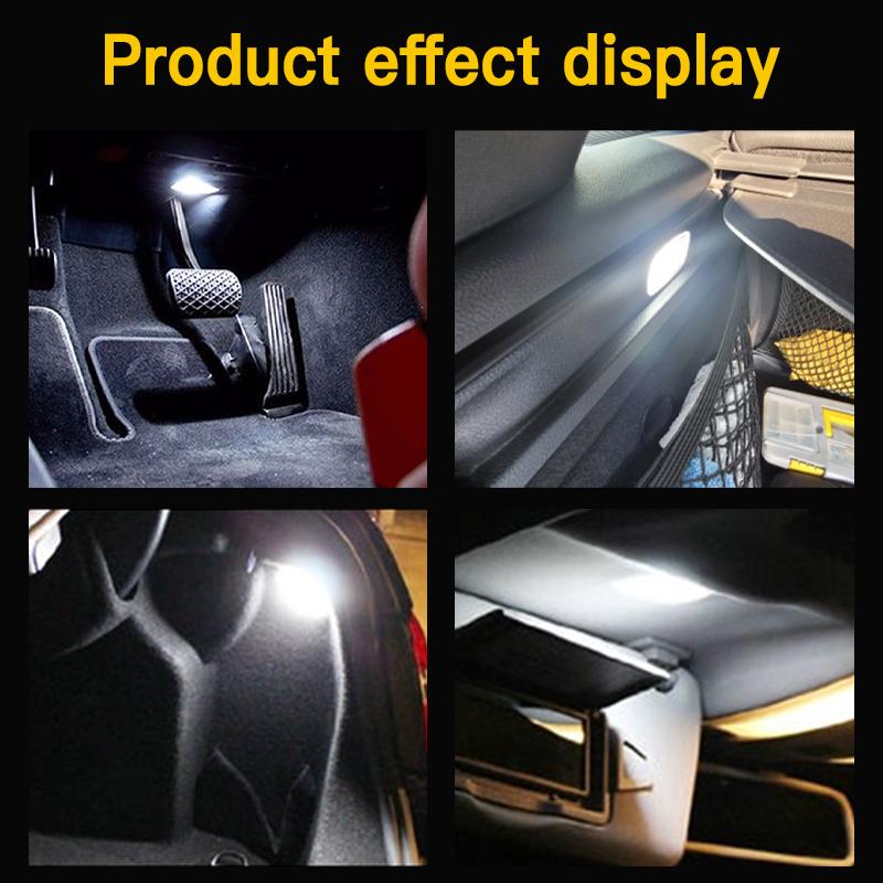 2pcs 6000K LED Luggage Compartment Interior Light Trunk Lamps for Benz W204 C-class Sedan/Estate Footwell Light (one pair)