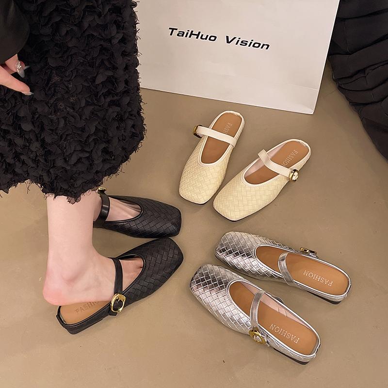 Fashion New Women Flats Autumn Square Toe Mary Jane Shoes Low Heels Designer Ballet Flats Sneakers Women Comfortable Elegant Loafers