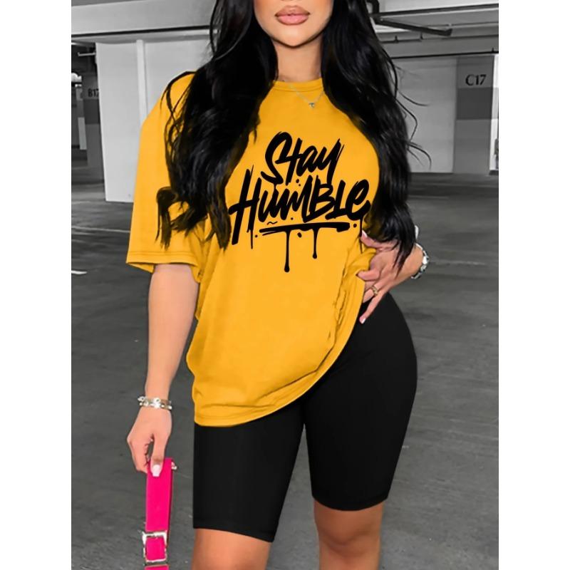 Summer Women Casual Streetwear T Shirts Harajuku Round Neck Woman Tees Tops Fashion Oversized Clothing Outdoor Pullover