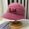 Rabbit Fur Fisherman Hat for Women, Winter Warm Pullover Knitted Hat for the Elderly, Cold-proof Mom Hat, Sun-shading Duckbill Cap