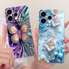 For Oppo Reno 15 5G Case Cover Transparent Fashion Butterfly Cute Cat Cool Painted Soft Bumper For Oppo Reno 15 CPH2825 Casing