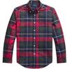 Polo Freizeithemd Kariert Baumwolle Oxford Button-Down Langarm Kinder Kinderhemden 323981017-001