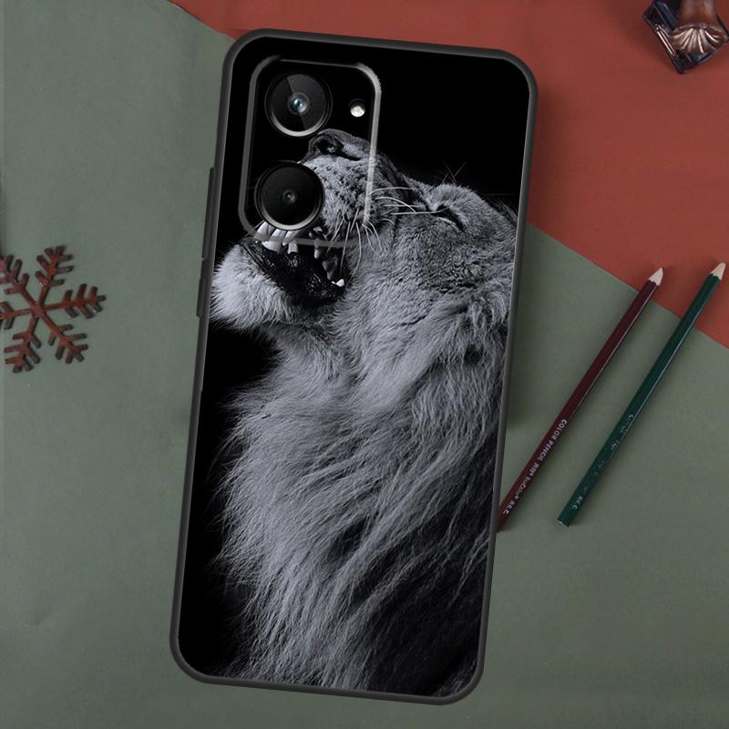 Roaring Lion Case For Realme C61 C53 C55 C33 C63 C51 C65 C67 C71 C75 11 12 13 14 15 Pro Plus GT6 GT7 Pro