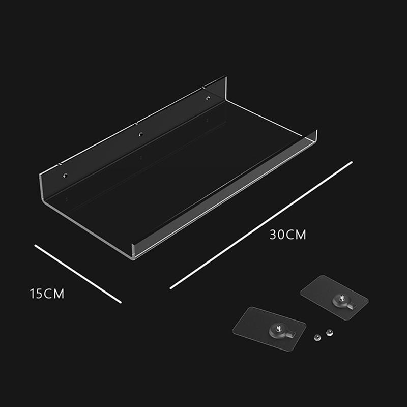 Clear Acrylic Shelves for Wall,Invisible Mounted Display Ledge Kids Bookshelf for Bathroom,Living Room,Bedroom,Kitchen,Study