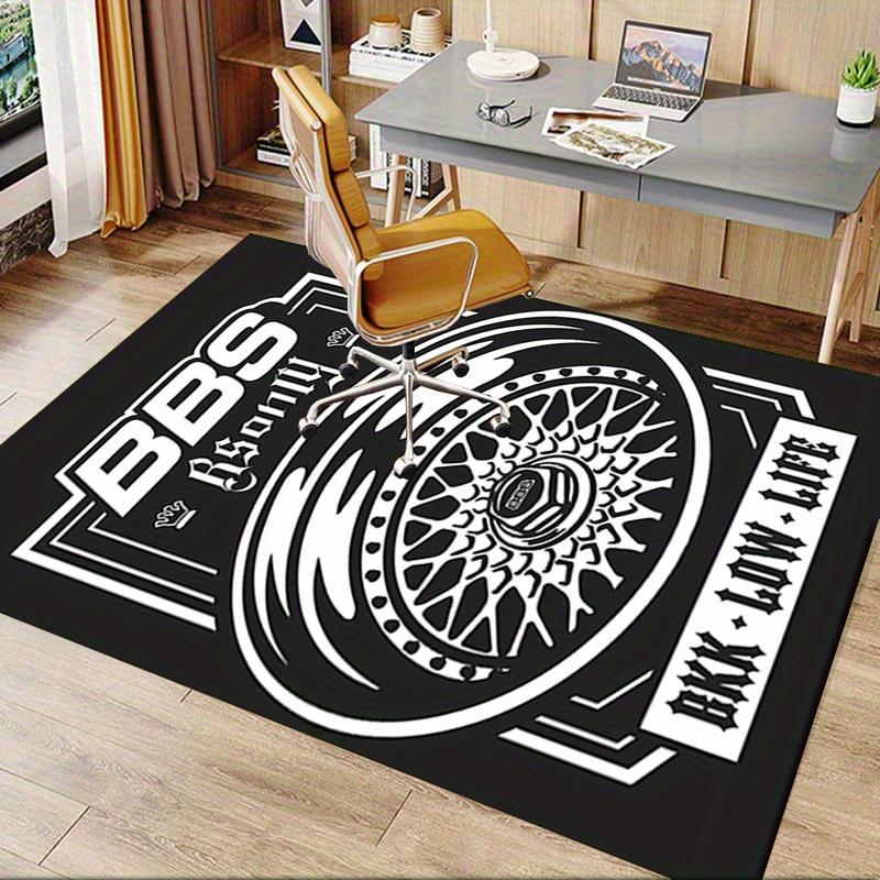 1pc BBS,Wheels,Lifestyle Office Carpet Soft Polyester Non Slip Machine Washable Indoor Carpet Living