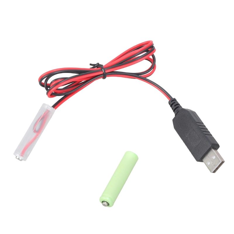 4.5V LR03 3A Battery Elimination USB Power Supply Cable Replacement 3Pcs 1.5V LR03 3A Battery Cable for LED Light