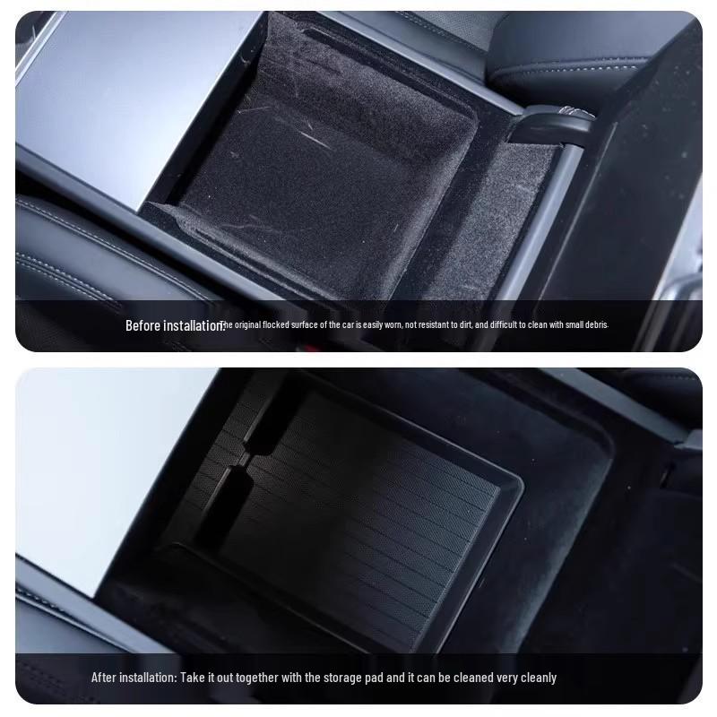 Tesla Model Y Mittelkonsolen-Aufbewahrungsbox - Aufgearbeitetes Innenraumzubehör