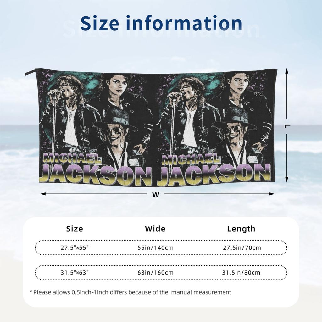 Michael Jackson Beach Towel Soft Microfiber Quick Dry Absorbent Quick Towels For Bath