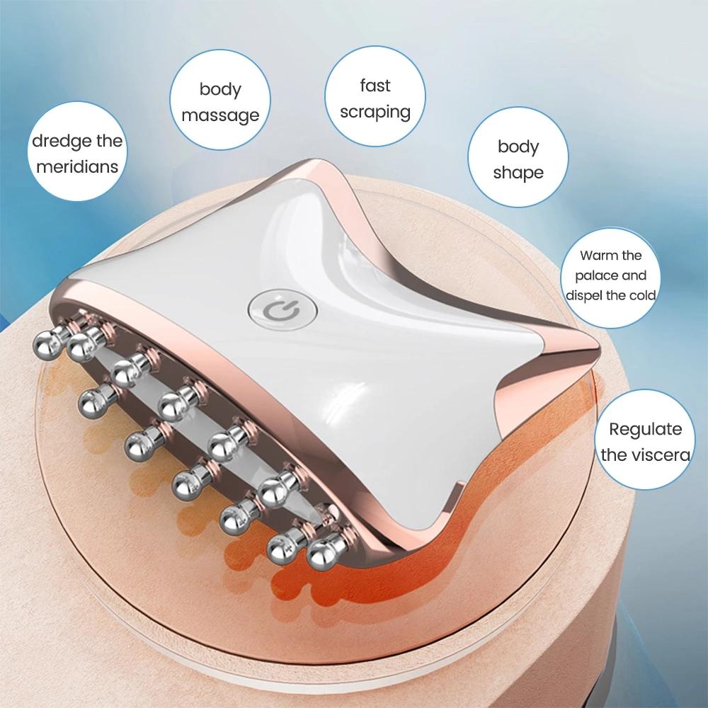 EMS Mikrostrom Guasha LED Licht Gesicht Hals Körper Lifting Anti-Falten Schönheit Kopf Entspannung Massagegerät Hautverjüngung Gerät