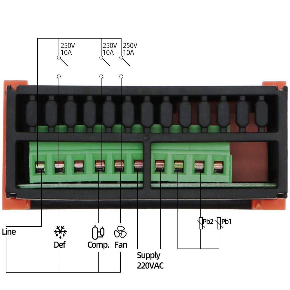ETC-974 Microcomputer Controler de Temperatură 220V Termostat Digital Mini Regulator Termoregulator Termocuplu Senzor Dublu NTC