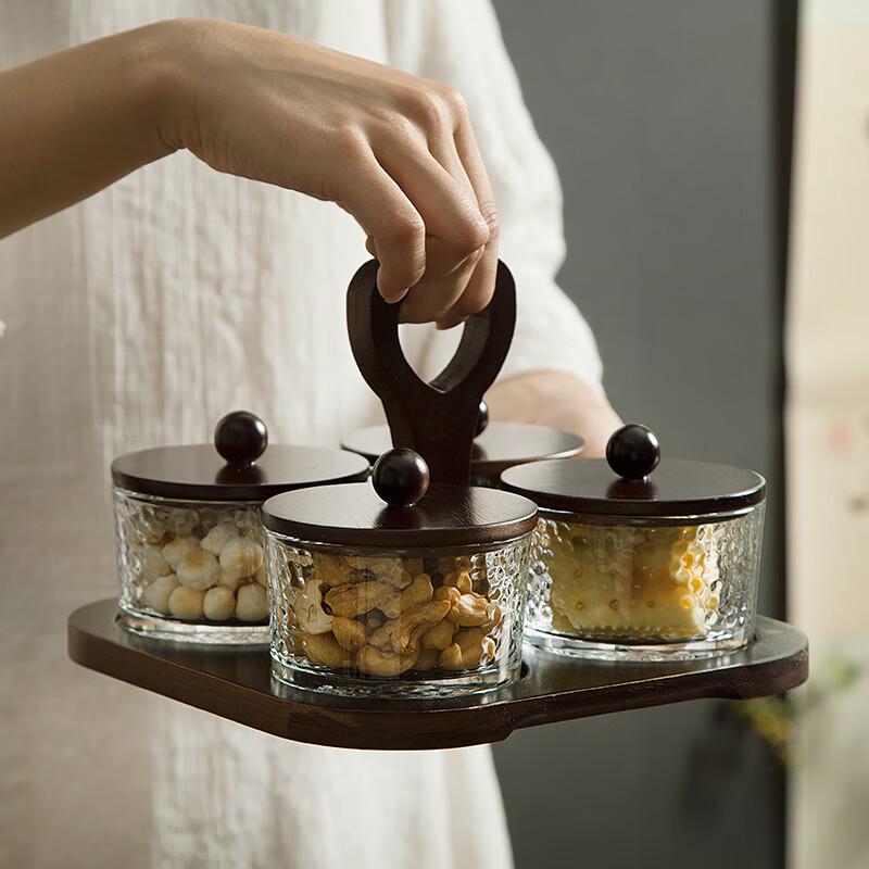 Japanese Style Divided Glass Serving Platter