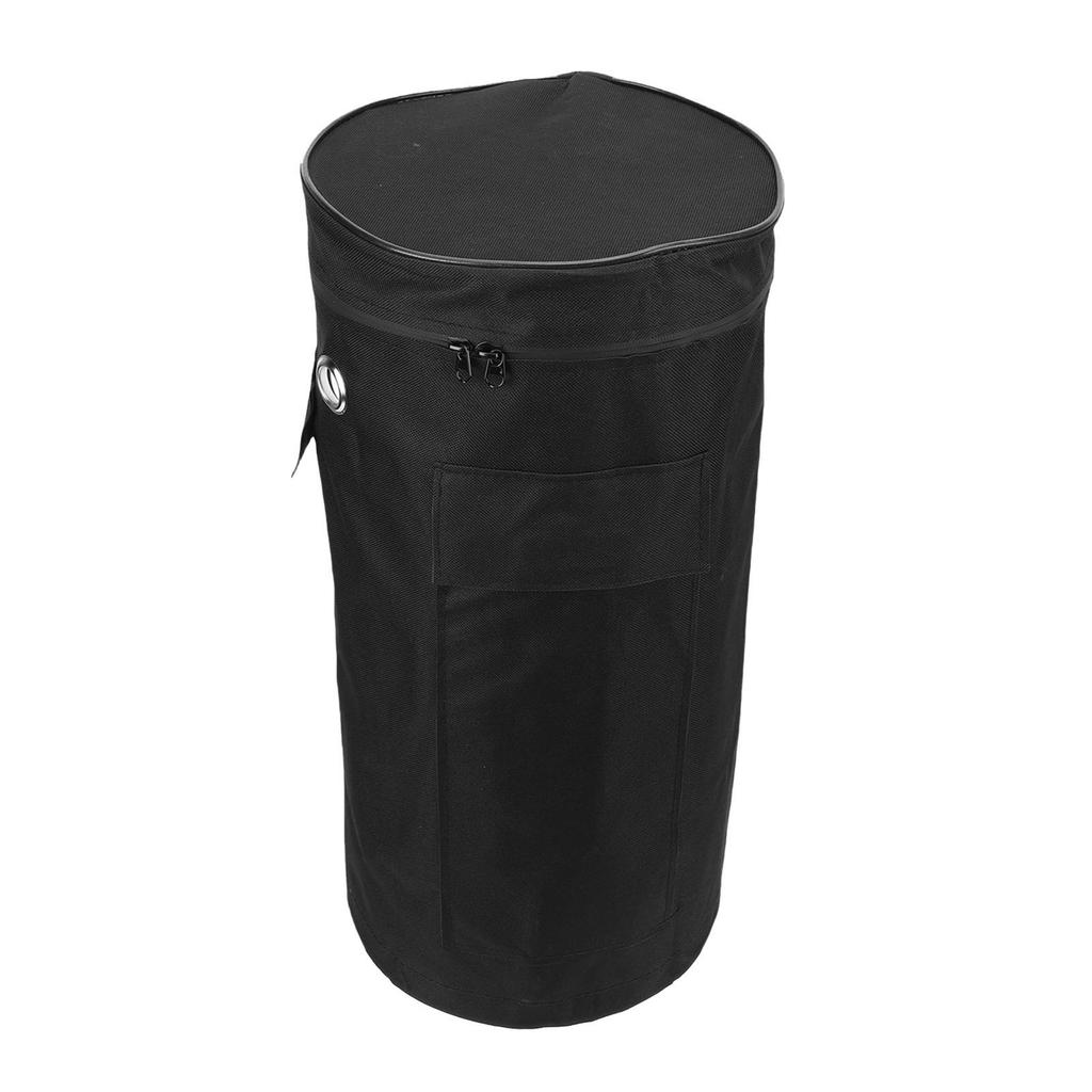 Gas Tank Cover 600D Oxford Fabric Black Waterproofing Breathable Gas Cylinder Storage Pocket for Camping Outdoor Grill