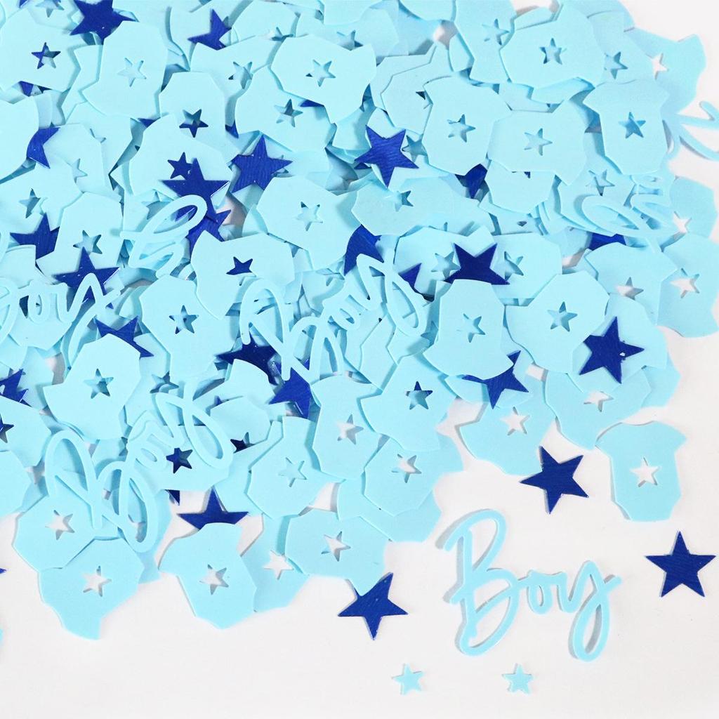 Sienos kirtimo konfeti naujagimiams ir krikštynoms - Kūdikio buteliuko ir drabužėlių dizainas