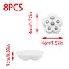 8 Pcs Self Adhesive Mini Caster Wheels 360° Swivel Appliance Wheels Stainless Appliance Sliders for Kitchen Appliances, Small Furniture (White)