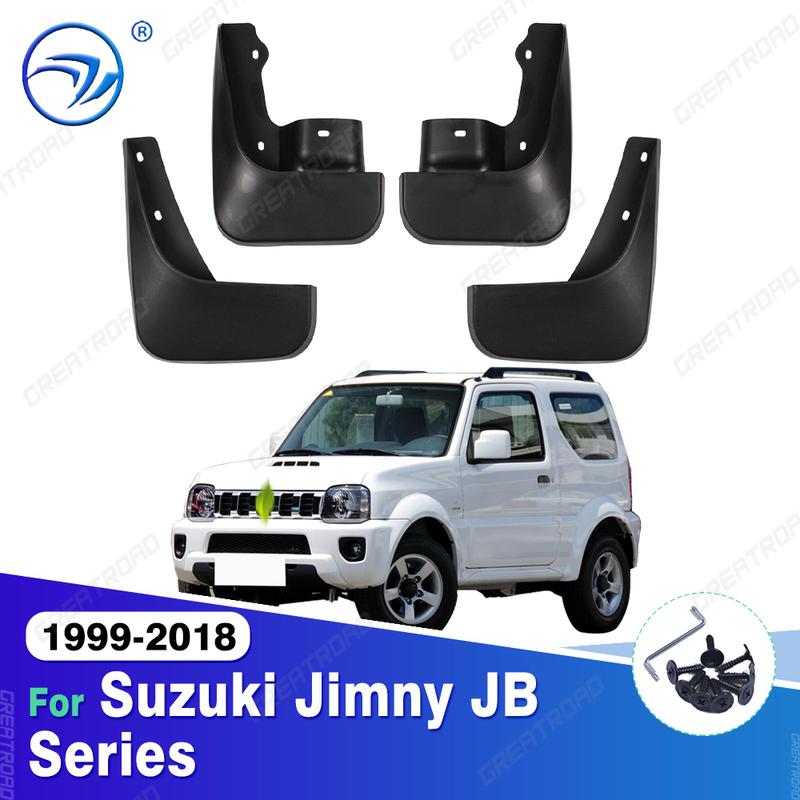 

4 шт. Прочные ABS-брызговики для Suzuki Jimny JB Series 1999-2018 2012 2013 2014 2015 2016 2017 Защитные щитки от брызг Грязезащитные щитки Крыло 2019-2023