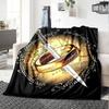 1PC The Lord of the Rings printed blanket, all season lightweight home office outdoor nap multifunctional blanket A10