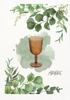 Wine Glass Glass Wood Slice Pattern Arbre Brown Design