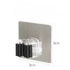 Brushed Grey Traceless Mop Rackmop Clip No-drilling Traceless Broommop Hook Clip Mop Slot