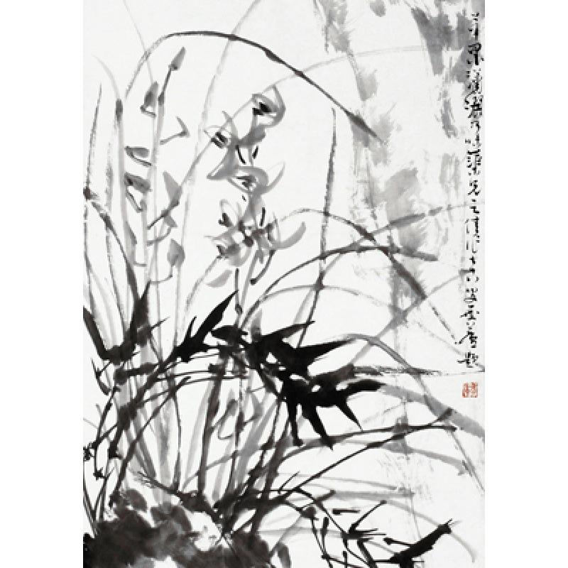 Gerahmtes Bambus-Kunstposter Dekorative Wandmalerei