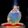 Lab-Created Opal Pendant 925 Sterling Silver Oval Cut 73.65 ct Gems October Birthday Birthstone