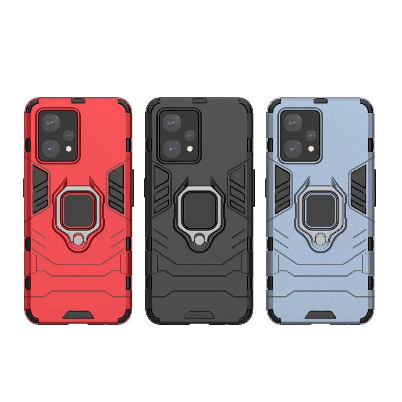 For OPPO Realme Q5i Q5 Pro Back Cover Phone Case Shockproof Armor Anti-Fall Metal Ring Holder Magnetic Protect Coque Cases