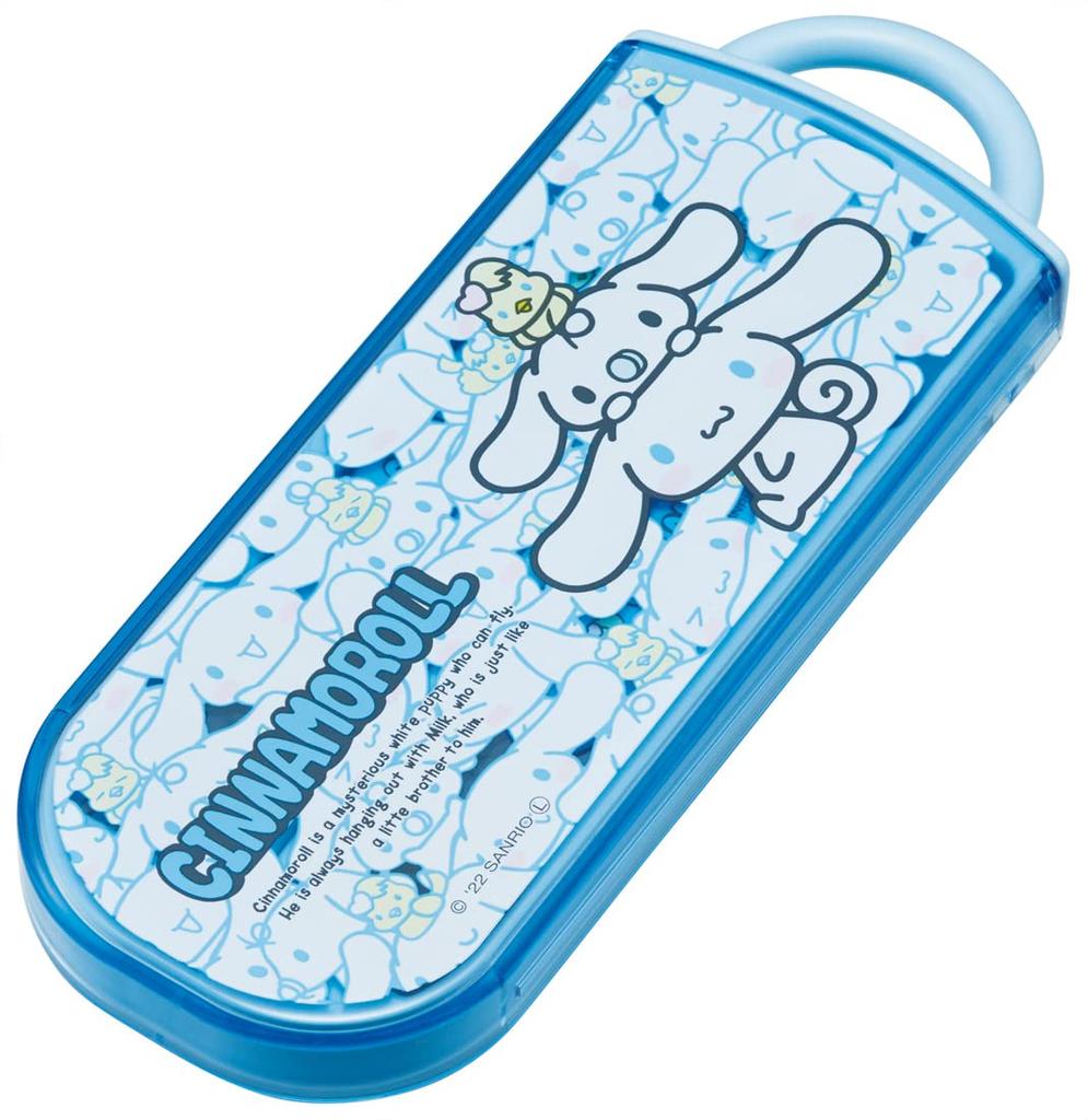 Skater Trio Set of and Featuring Cinnamoroll and Sanrio for Made In Chopsticks, Spoon, Fork, Ushiro-Shiro, Design, Children, Antibacterial, Japan,