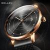 Solon Ultra-Thin Automatic Men's Leather Strap Waterproof Watch - Simple & Stylish.