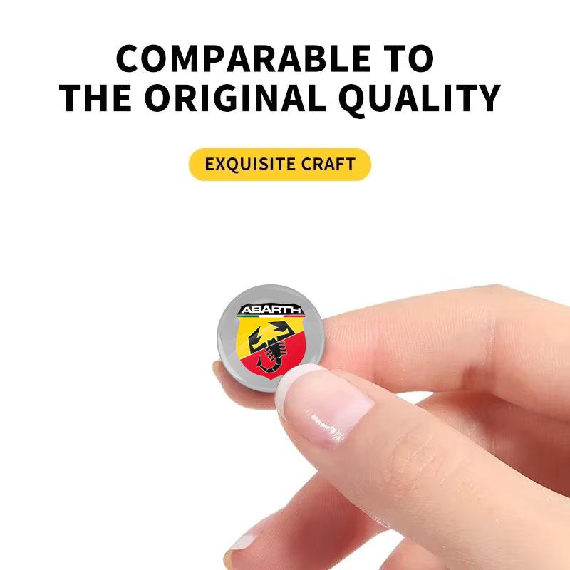 2/5/10Pcs 14mm Car Key Sticker Logo 3D Metal Emblem Car Accessories for FIAT Abbas 500 Grande Stilo Freemont Punto Astra Bravo Ducato