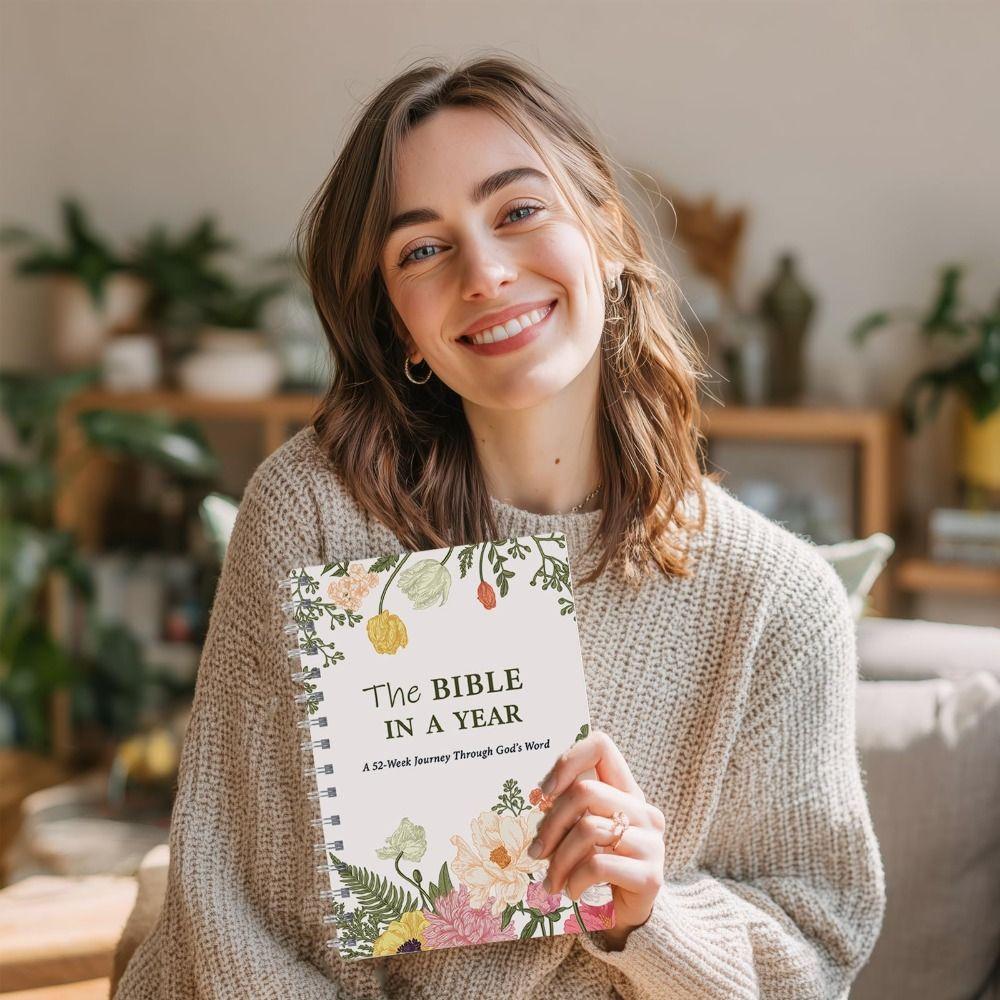 Heiß Spiralgebunden Die Bibel in einem Jahr durch Gottes Wort Ein 52-Wochen-Studium Spiralbibel des Jahres Bibel-Tagebuch Buch für Frauen