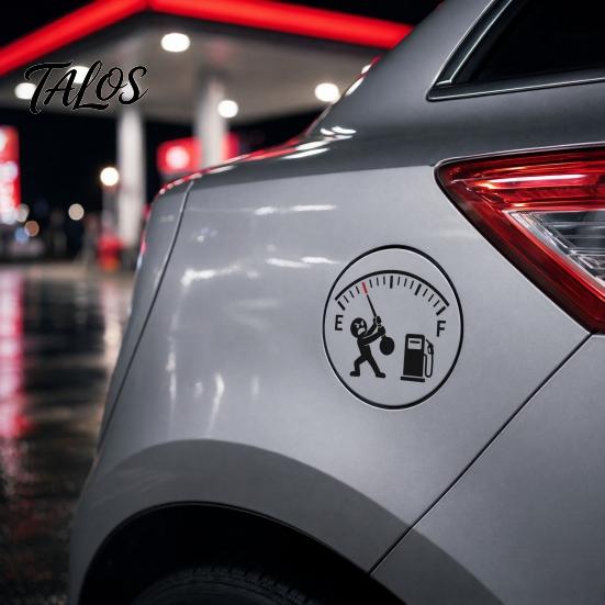 Kraftstoffklappen-Aufkleber für Autos Lustiger Tankdeckel-Aufkleber, Witziges Deckel-Dekal, Dünnes selbstklebendes Aufkleber-Anzeigeleer für die meisten Autos, LKWs, SUVs