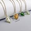 Heart Pendant Necklace Clavicle Chain Heart Neck Jewelry Glaze Pendant Necklace Suitable for Woman Girls Daily Wear
