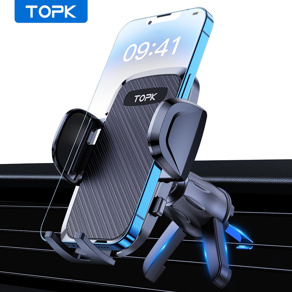 TOPK Car Phone Holder Air Vent Mount Universal Auto Gravity Mount Cell Phone Stand For All Smartphones For Air Vent