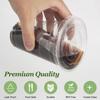 Charmount 100 Sets- 20 Oz Clear Plastic Cups with Lids and Straws, Disposable To Go Cups for Cold Drinks, Coffee Bar Accessories, Iced Coffee