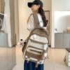 Student Schoolbag Color Block Women's Large Capacity Lightweight Backpack Middle School Student Backpack with Coin Purse