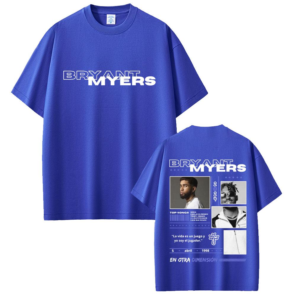 Rapper Bryant Myers En Otra Dimesion 2025 T Shirt Men Women Hip Hop Street Ocollar Short Sleeve Tshirts Casual Cotton T Shirts