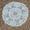 Embroidery Flower Lace Embroidery Placemat Round Cup Mat Doily Coaster  Table Decor