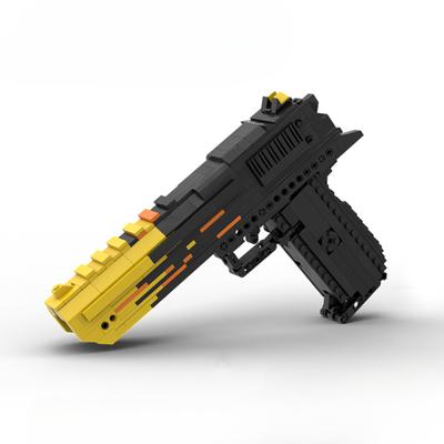 Single Shot Desert Eagle Pistol Building Blocks Gun Model Can Shoot Bricks Bullet Set Toys for Kids Christmas Gifts